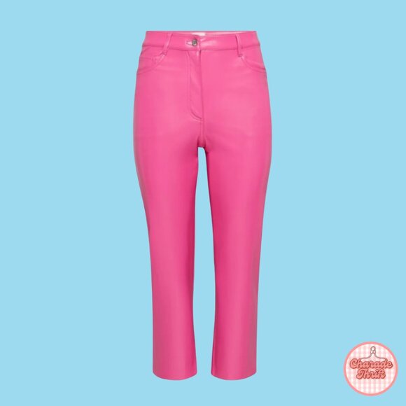 Wilfred x Aritzia "Melina" Vegan Leather Pants in Vital Pink - Picture 1 of 3